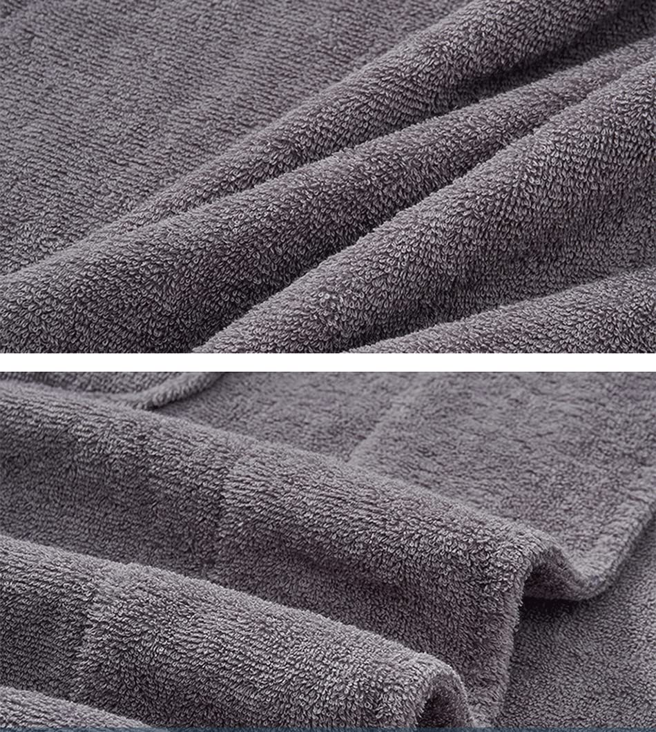 Dla dorosłych Odzież domowa Długi szlafrok, Bawełniany szlafrok frotte unisex wielokolorowy Rozmiary L XL XXL(Light gray,Unisex/XL)