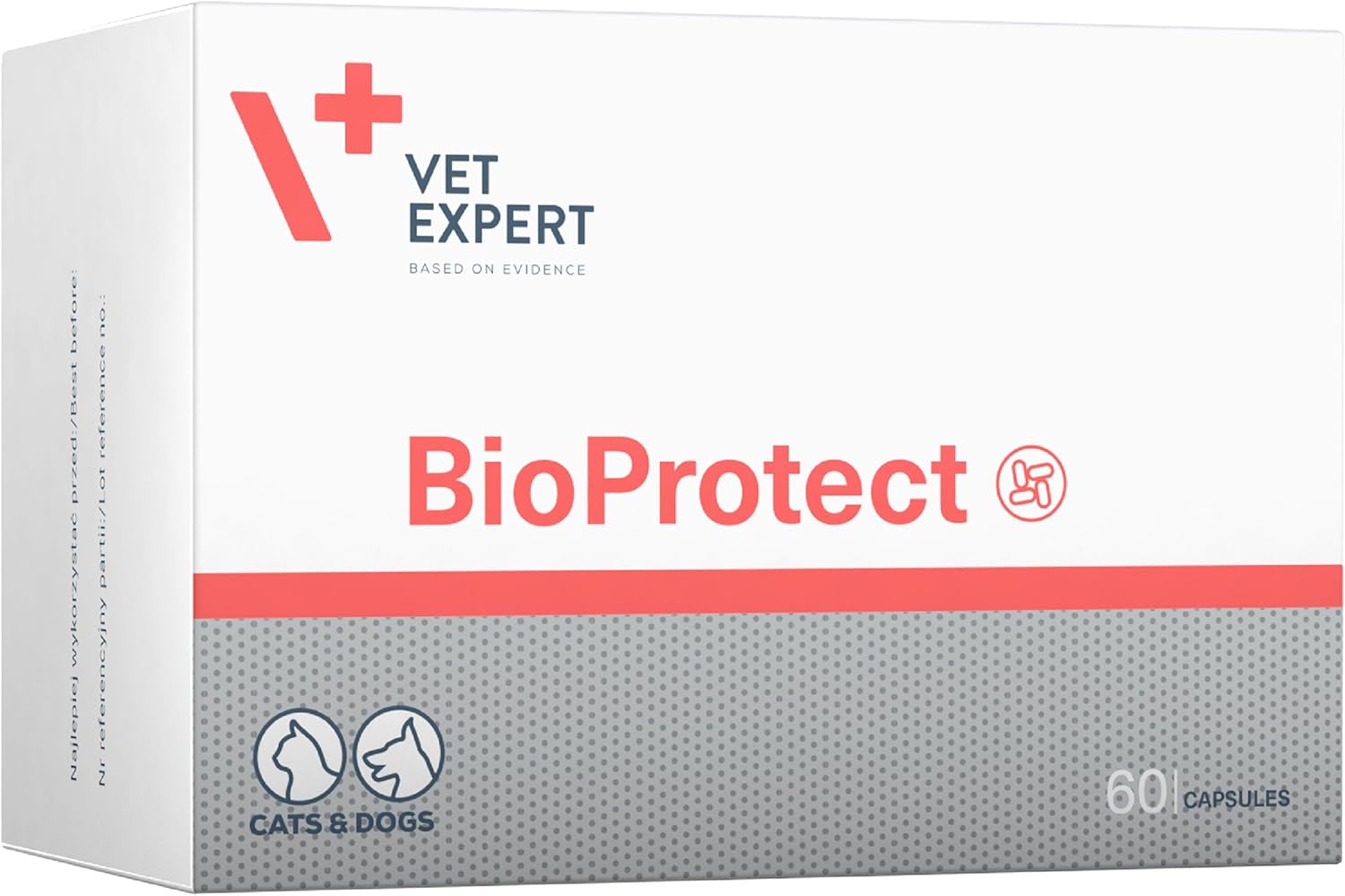 Vet Expert Advanced Probiotics Supplement for Dogs and Cats, 60 Capsules, Promotes Optimal Gastrointestinal Health with Live Cultures, Prebiotics, and Fibre