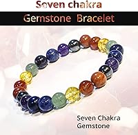 Vista 10 de Pulsera de turmalina negra, pulsera de cristal curativo natural para mujeres y hombres, pulsera de cuentas redondas de 0.315 in para espiritual