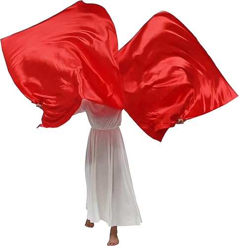 Miniatura 9 de Wuchieal Banderas rectangulares de adoración de 51 x 45 pulgadas, banderas de alabanza con varillas escalables, 1 par (dorado)