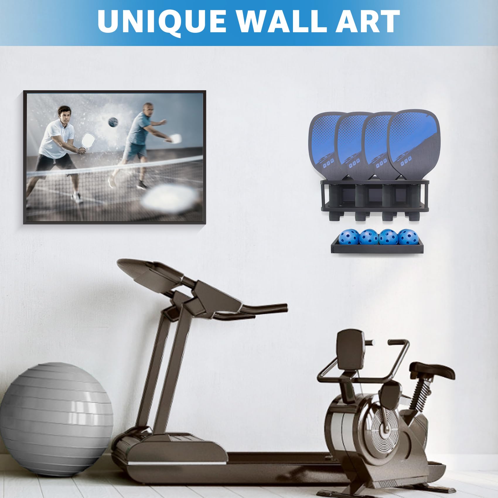 Amazon | ピックルボールパドルラックホルダー 屋内 - 4ペアのピックル