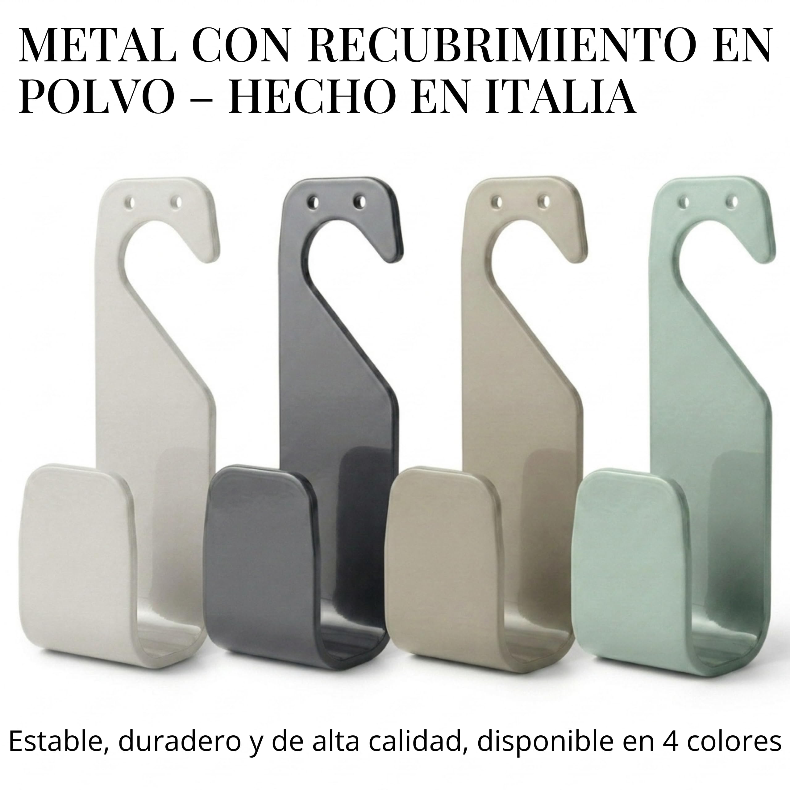 LIVLIG Gancho Soporte Manguera Jardin sin Taladrar - Portamangueras Pared Metal para 10m Manguera Riego / 20m Manguera Flexible - Fabricado en Italia - Beige