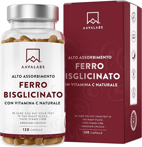 AAVALABS Ferro e Vitamina C 42mg 120 Capsule