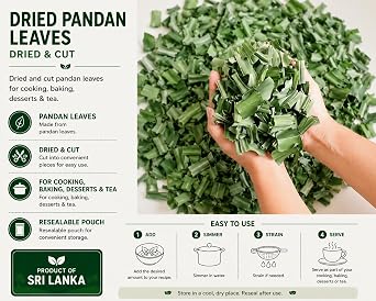 Pandan Leaves 1.5 oz. 100% Pure, Pandan Leaf Tea Aromatic Pandanus Leaf Air Dried Natural Dried Pandan Tea