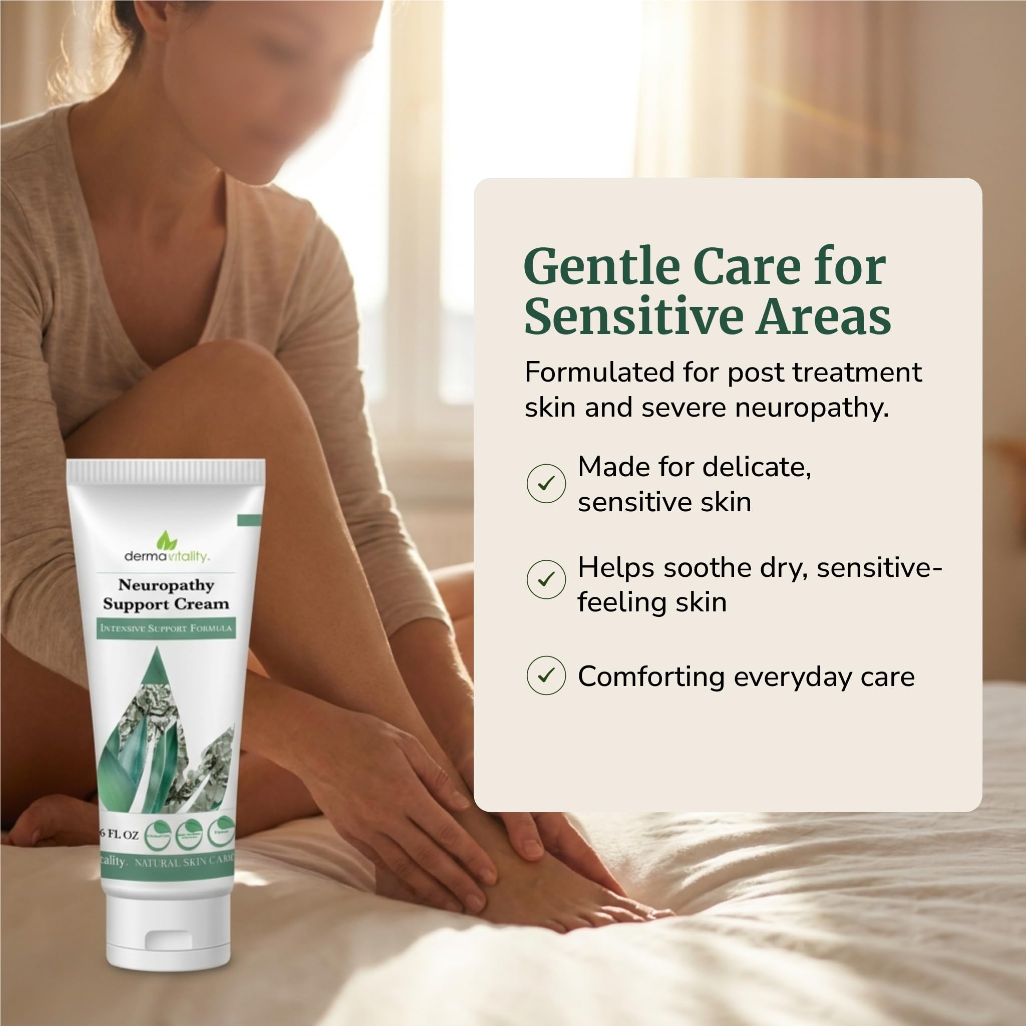 UltimateVitality Neuropathy Support Cream – Natural Organic Cream for Feet, Hands, Legs, Toes includes Arnica, Capsicum Frutescens Fruit Extract, Peppermint a Ginger - 6 Ounces — Amazon image 6