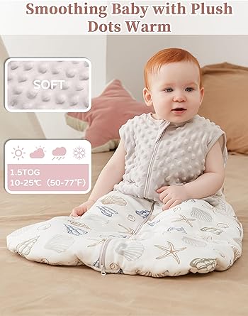 Sacco Nanna Neonato 0,5 Tog | Cotone Organico, Cerniera, Per 22-27°C, 0-6 Mesi - Foto 10