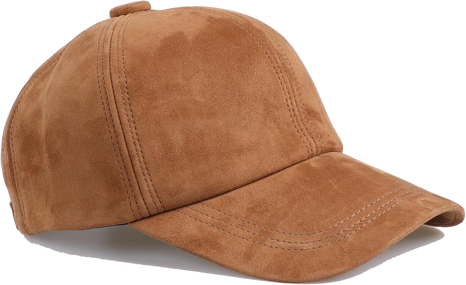 Unisex Genuine Suede Leather Baseball Caps for Mens Womens-Adjustable Back Strap - Image 2