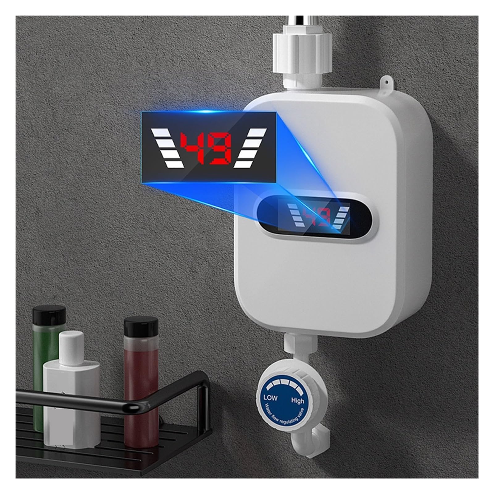 Scaldabagno Elettrico Istantaneo, Set Doccia Termostatico For Scaldabagno Elettrico Istantaneo Da 3500 W, Riscaldamento Rapido, Mini Piccola Cucina Elettrica, Tesoro per RV Cucina Bagno