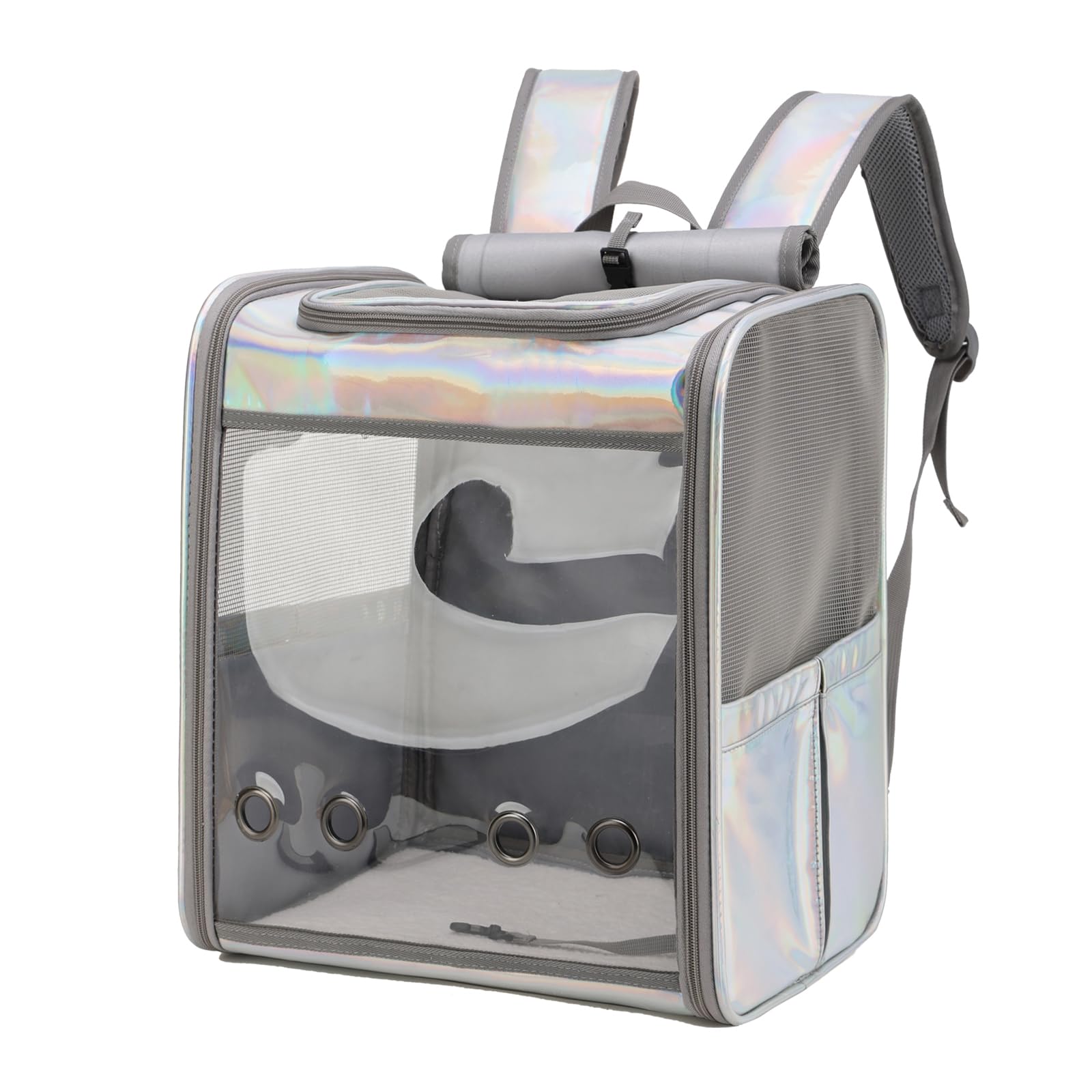 Mochila para Gatos Mochila transportadora para Mascotas para Gatos y Perros pequeños, Mochila transportadora para Perros con Correa de Seguridad Interior Se Puede Utilizar para Viajar