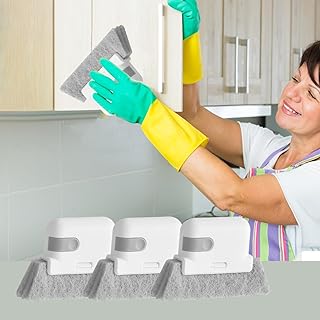 Magic Window Track Cleaner, Multifuction Window Groove Cleaning Brush with Replacement, Window Sliding Door Track Cleaner Household Use, Sliding Door, Track, Sill, Tile Lines, Shutter