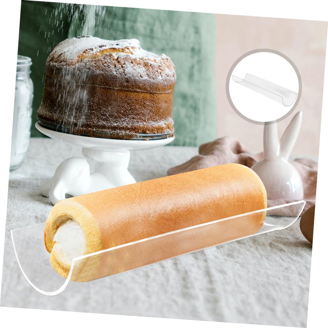 Healifty 10pcs Essential Acrylic U-shaped Cake Roll Mold for Baking Dessert Making Tool for Swiss Roll and Cake Organizing and Maintain