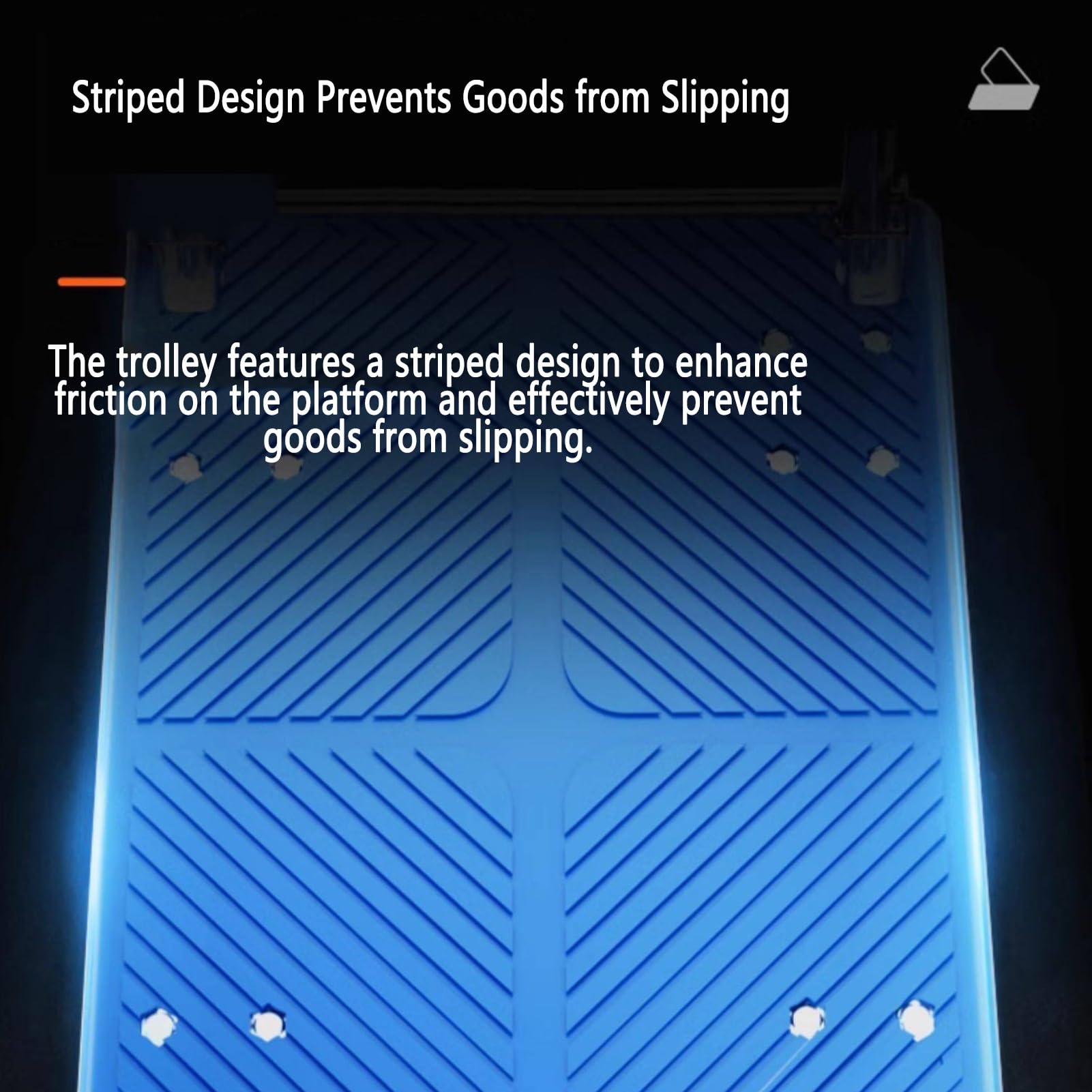 Carro de Plataforma Resistente,Equipado con Ruedas giratorias de Freno y manijas,Carro de Mano Plegable de Plataforma Plana de plástico,Adecuado for supermercados y garajes