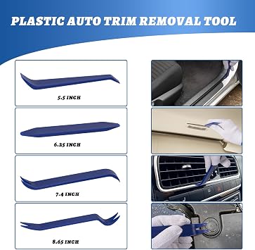 17Pcs Mechanic Tool Set Car Panel Removal Tools Pick and Hook Set | Clip Removal Tool Automotive Trim Removal Tool Magnetic Pickup Gasket Scrapers for Auto Interior Stereo Off-Road Rig Repairs