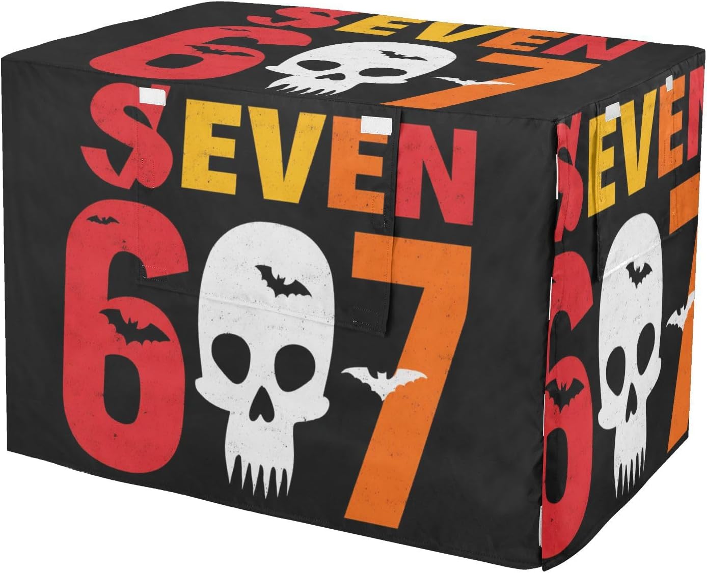 Dog Crate Cover Kennel Cover for Dog Cages Breathable for Wire Cage Indoor Outdoor 67 Skulls Seven