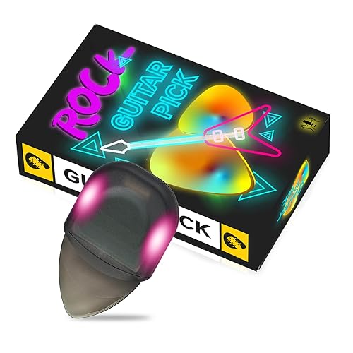 Auto Glowing Illuminated Guitar Picks for Acoustic, Electric and Bass,