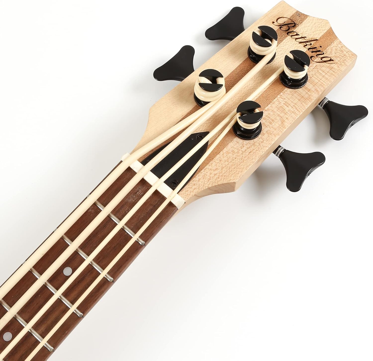 MiNi 4string ukulele electric bass natural color neck-thru style