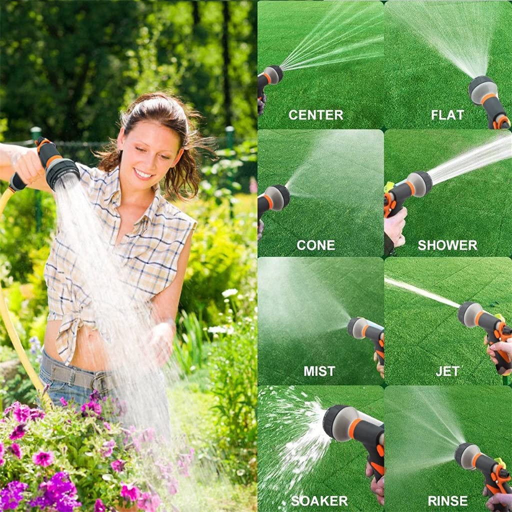 2 szt. Spray do podlewania trawnika wielofunkcyjna myjnia samochodowa wysokociśnieniowe trwałe narzędzia ręczne dysza do zraszania węża ogród (rozmiar: pojedynczy pistolet na wodę + dysza) zhengqian