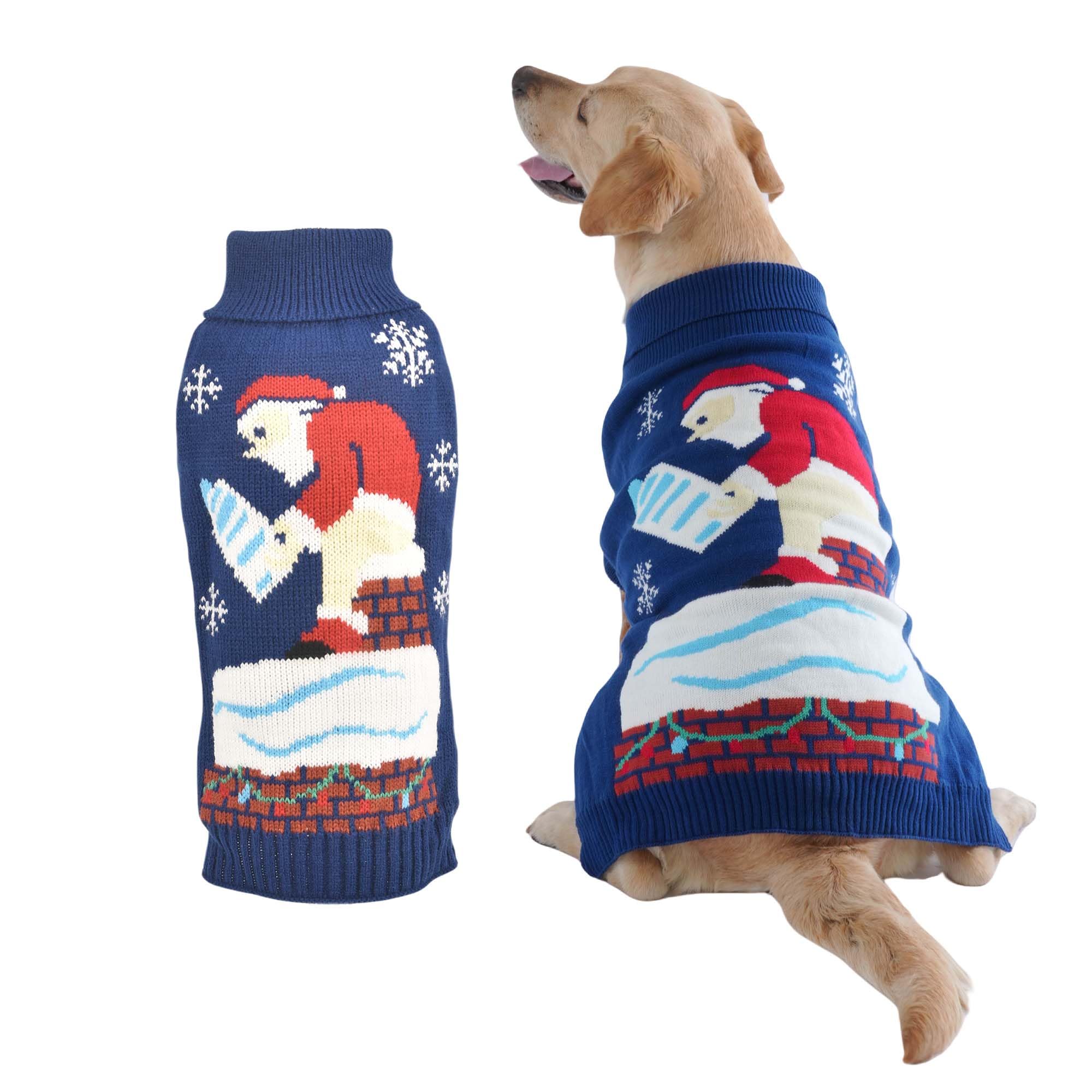 Pull de Noël pour chien costume de Père Noël amusant pour l'hiver