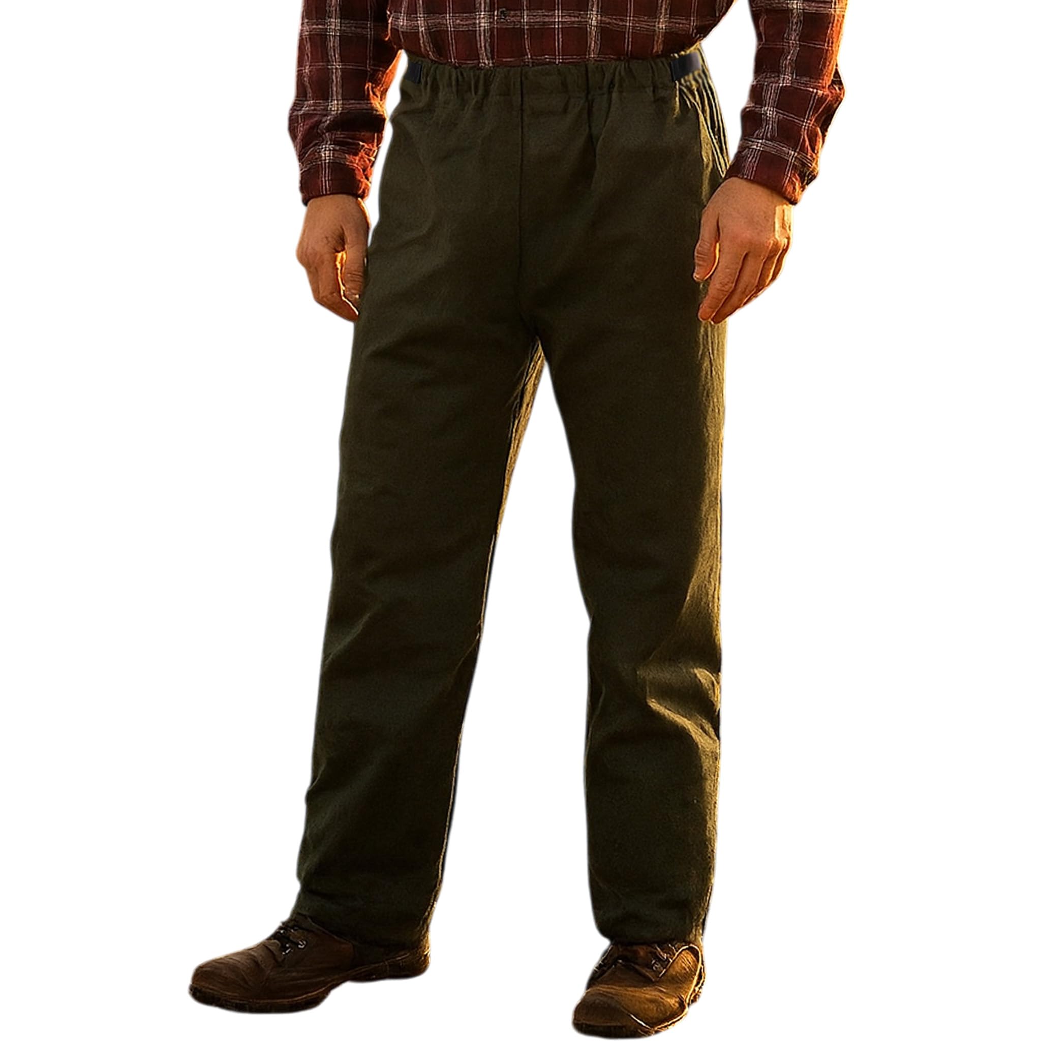 Pantalon de protection imperméable en toile cirée pour la pêche/chasse/marche - vert - Large