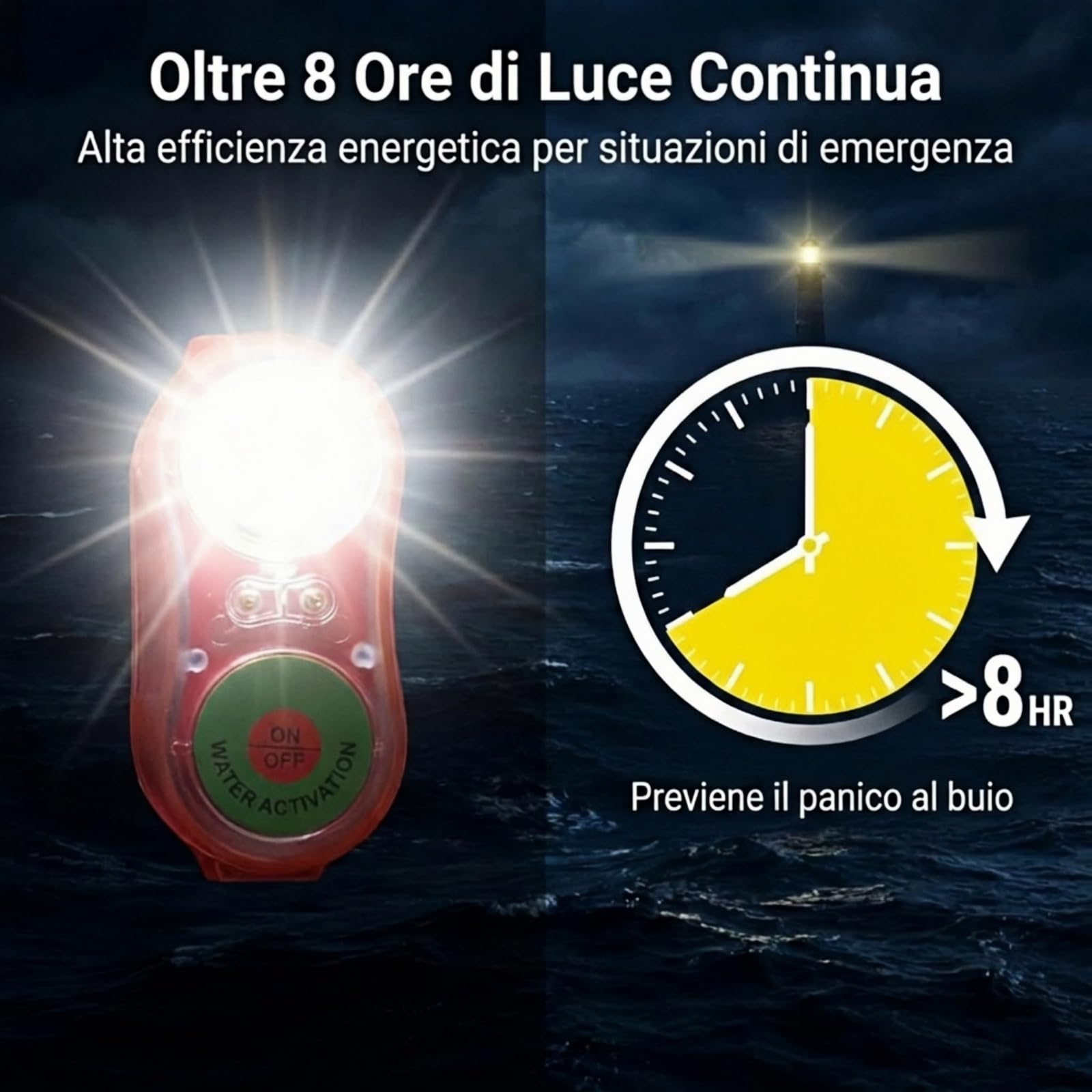 8 chalecos salvavidas, luces LED, chalecos salvavidas intermitentes para supervivencia en agua de emergencia