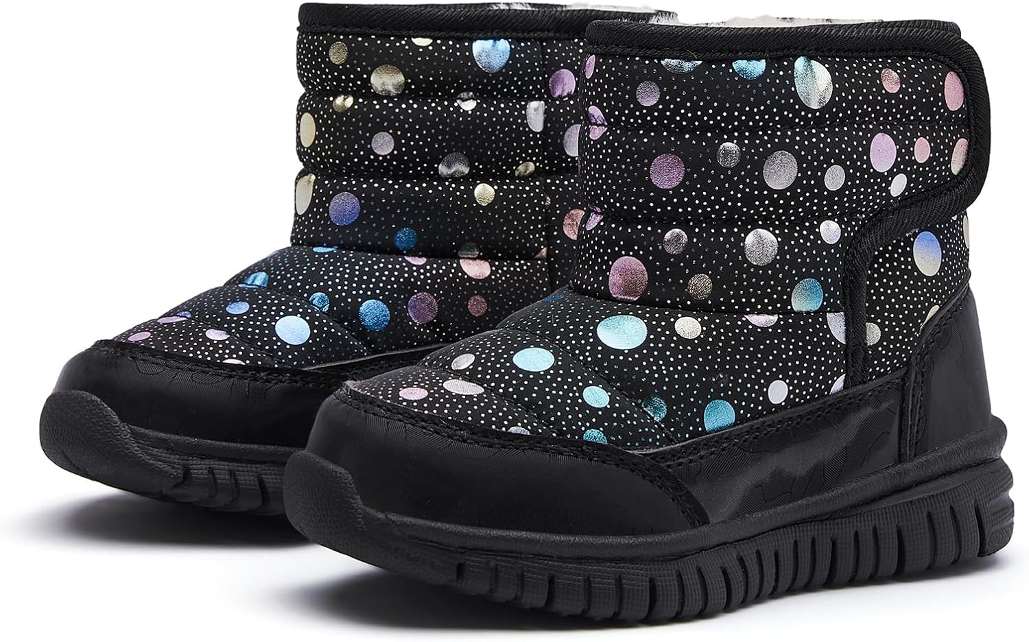 HOBIBEAR Boys Girls Toddler Snow Boots Waterproof Slip Resistant Outdoor Winter Shoes(Toddler/Little Kids/Big Kids)