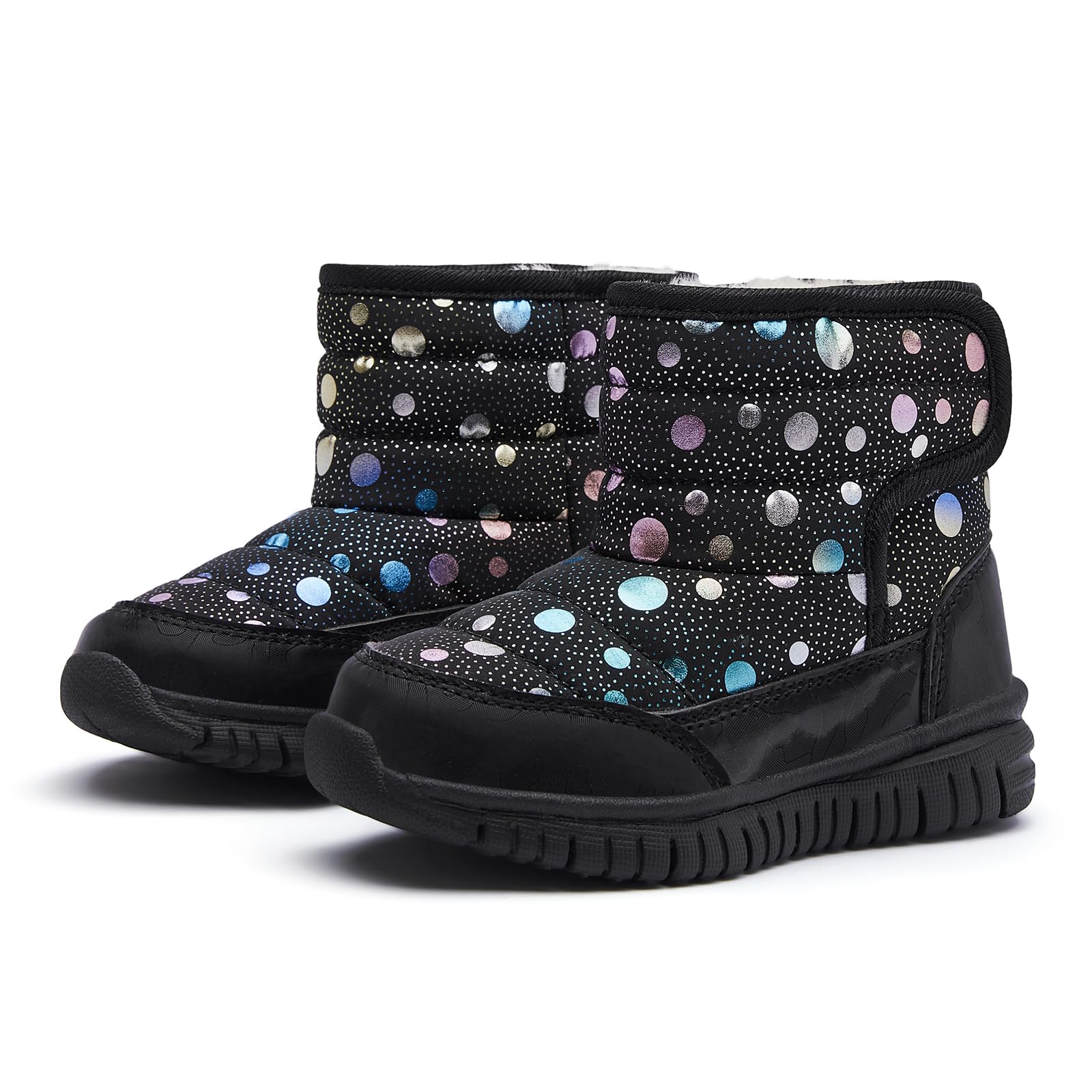 HOBIBEAR Boys Girls Toddler Snow Boots Waterproof Slip Resistant Outdoor Winter Shoes(Toddler/Little Kids/Big Kids)