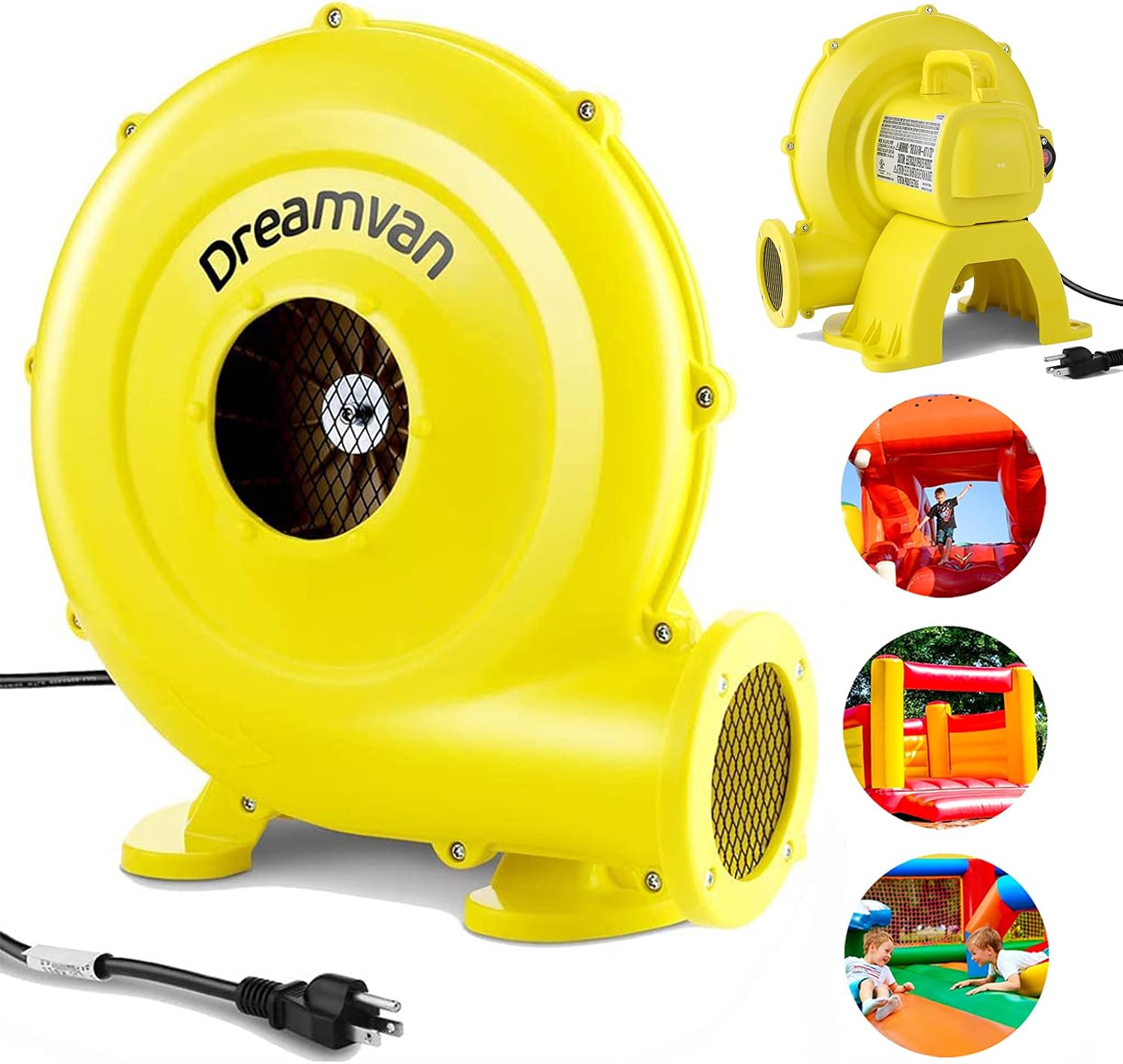 Soffiatore Gonfiabile Professionale 1200W Per Castelli E Scivoli - Pompa Aria Potente Con Motore 1.5HP
