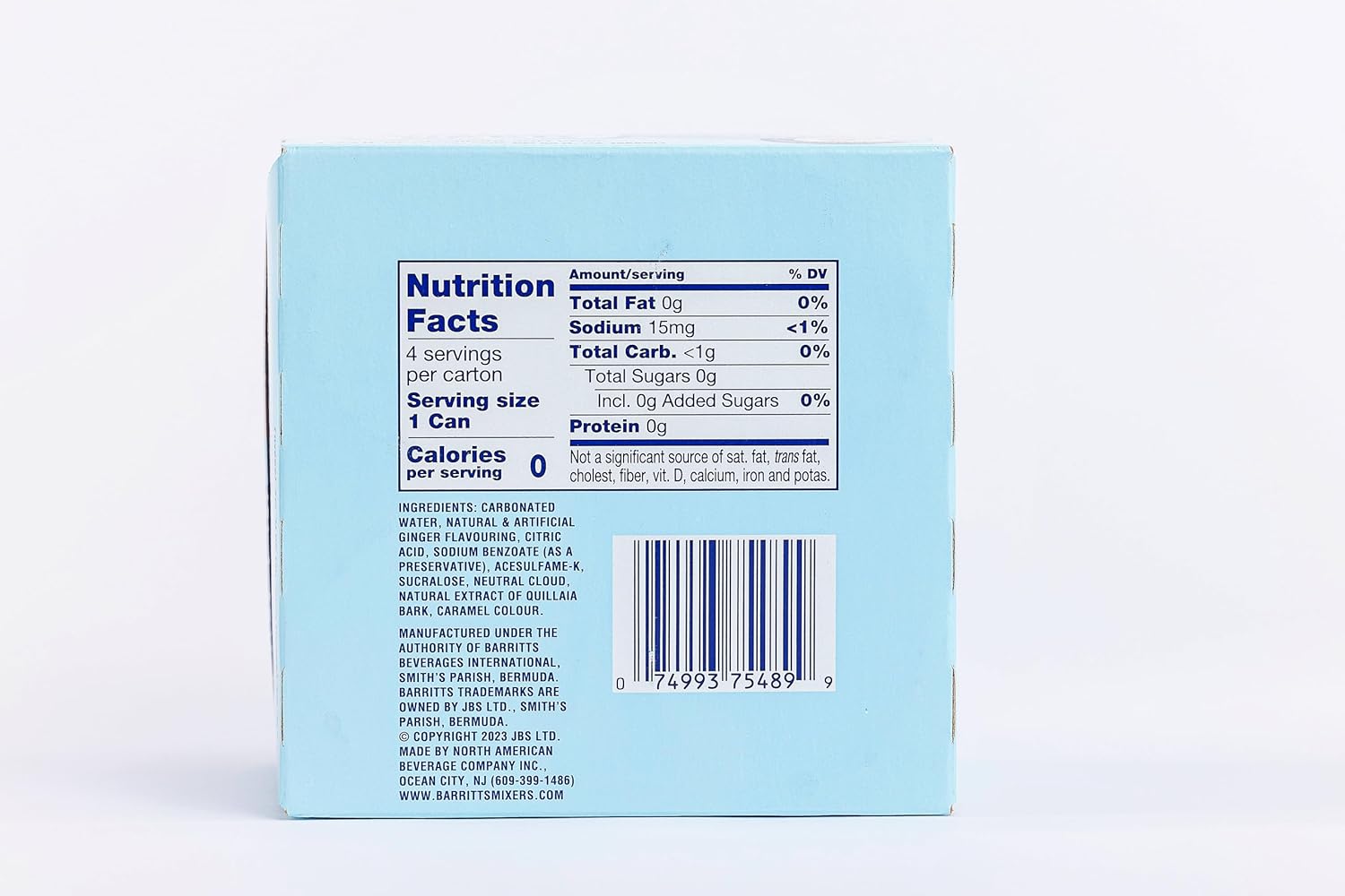 Barritt's Mixers - Sugar Free Diet Ginger Beer, Non-Alcoholic Soda Cocktail Mixer, 7.5 fl oz Cans, 24 Pack, Mini, 0 Calories, No Aspartame