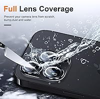 Vista 3 de Protector de lente de cámara para iPhone 15 Pro/Pro Max, aleación de vidrio templado, protección completa contra caídas, cubierta de lente de cámara