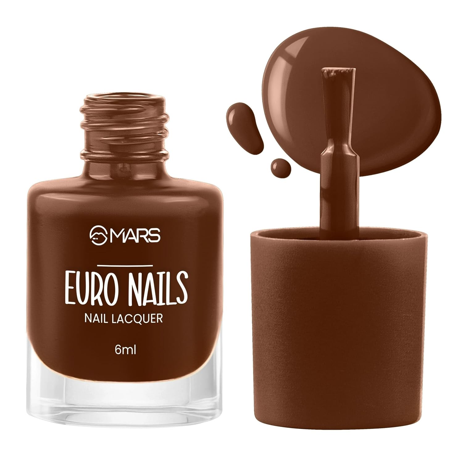 MARS EURO Nail Lacquer | Glossy Gel Finish | Rich Pigmentation | Chip Free | Quick Drying Formula | Long Lasting Nail Polish for Women | (6.0 ml) (Shade-61)