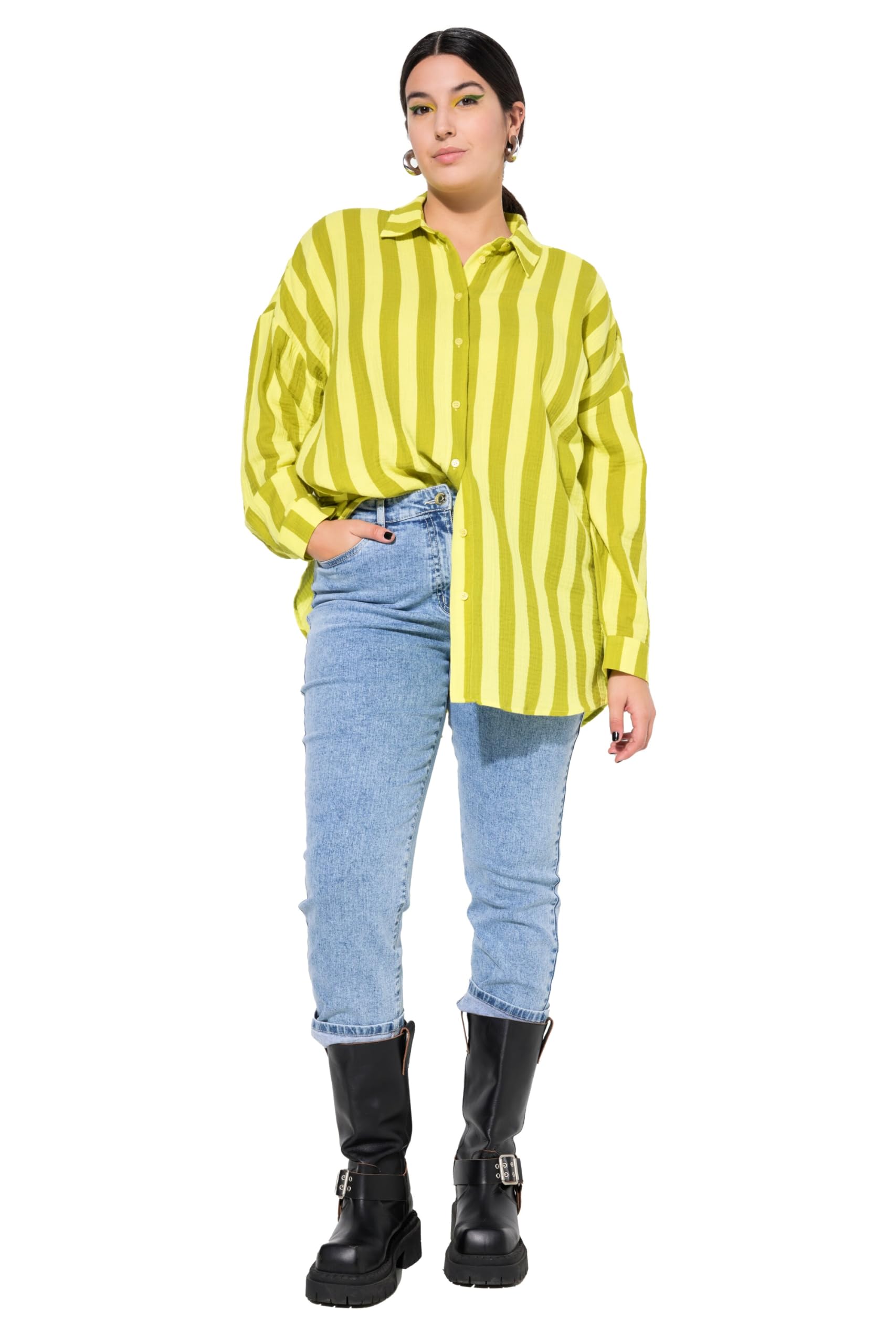 Studio Untold Damen große Größen Übergrößen Plus Size Mom-Jeans, Herztaschen, 5-Pocket 834621