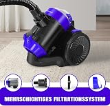 Aspirapolvere senza sacchetto, aspirapolvere senza sacchetto, 1000 W, potenza di aspirazione, cavo lungo, bocchetta a lancia, 1000 W, tappeto, piastrelle, potente aspirapolvere con cavo da 4 m, cavo - 3