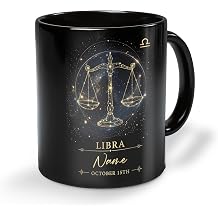 Personalized Astrology Coffee Mug With Name & Date, Libra Zodiac Coffee Mug, Gifts For Men Women Birthday, Custom Libra Zodiac Ceramic Cup, Constellation Decorative Cup