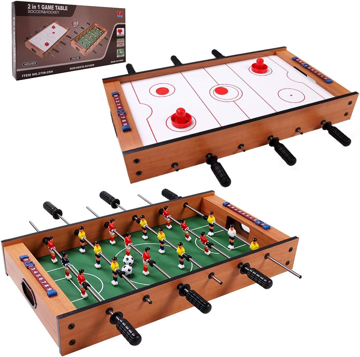 Giantex Multi Game Table Pool Hockey Foosball Table Tennis Billiard Combination Game Table (2 in 1)