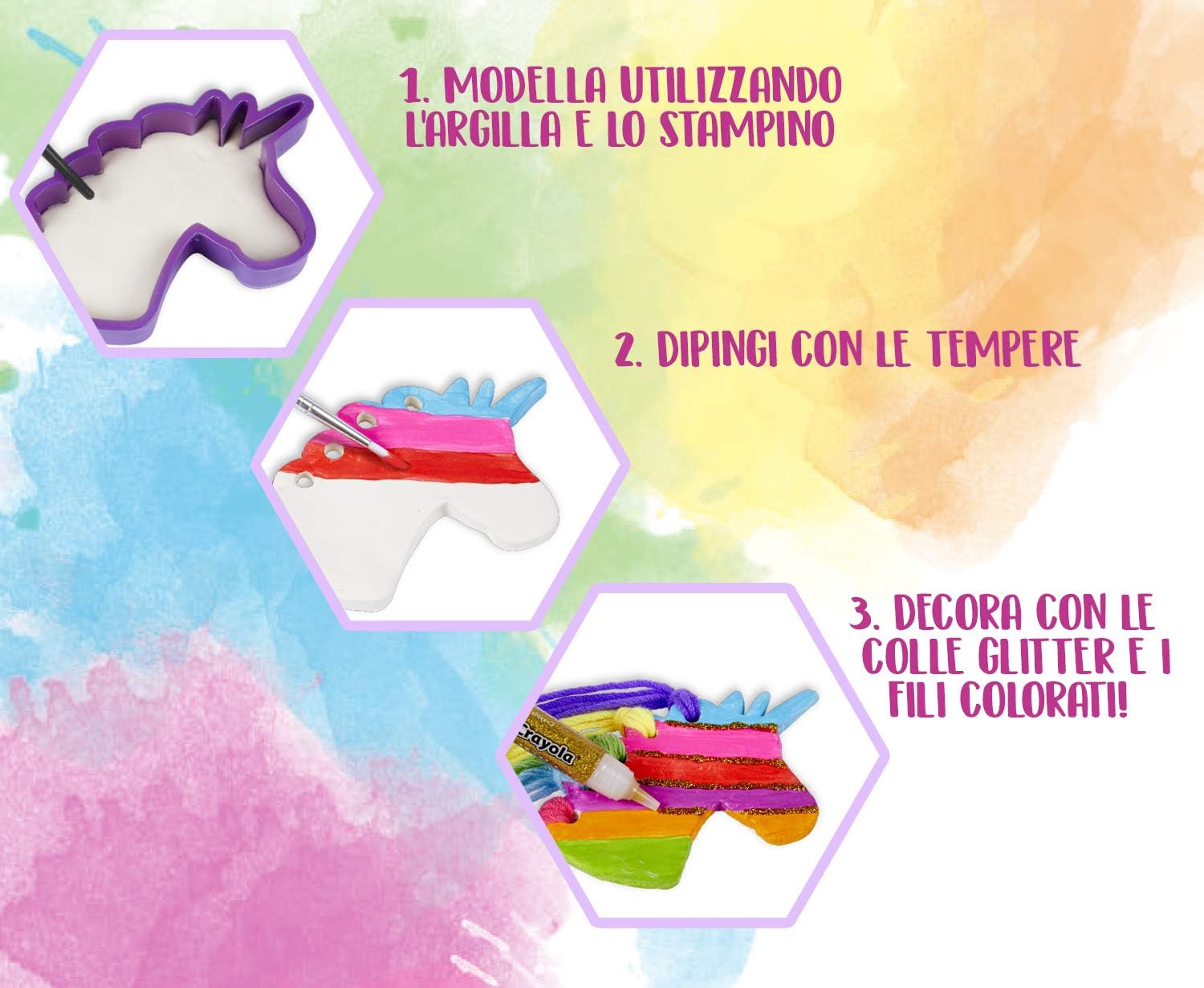CRAYOLA 04-1153 Creations Unicorn Set-Creative Activity and Gift for Girls Age 8+, No Color