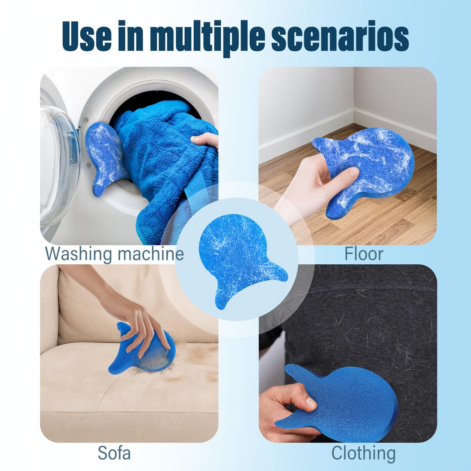 Pet Hair Remover for Laundry, Reusable Dog & Cat Hair Remover Tool, Effectively Removes Pet Hair, Lint and Dander from Bedding and Clothing, Suitable for Washing Machines, Dryers (4) — view 7