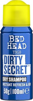 Bed Head by TIGI - Dirty Secret Dry Shampoo - Instant Hair Refresh- For Oily and Greasy Hair - Travel Size - 100 ml
