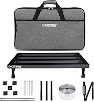 Vista 9 de Ghost Fire Pedalboard de Guitarra de Aleación de Aluminio Súper Ligero para Efectos con Bolsa de Transporte (13''x10.2''SPL-2.5)