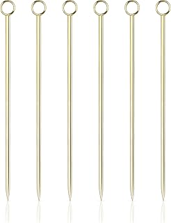 Viski True Fabrication Belmont Gold Cocktail Pick Set, Small