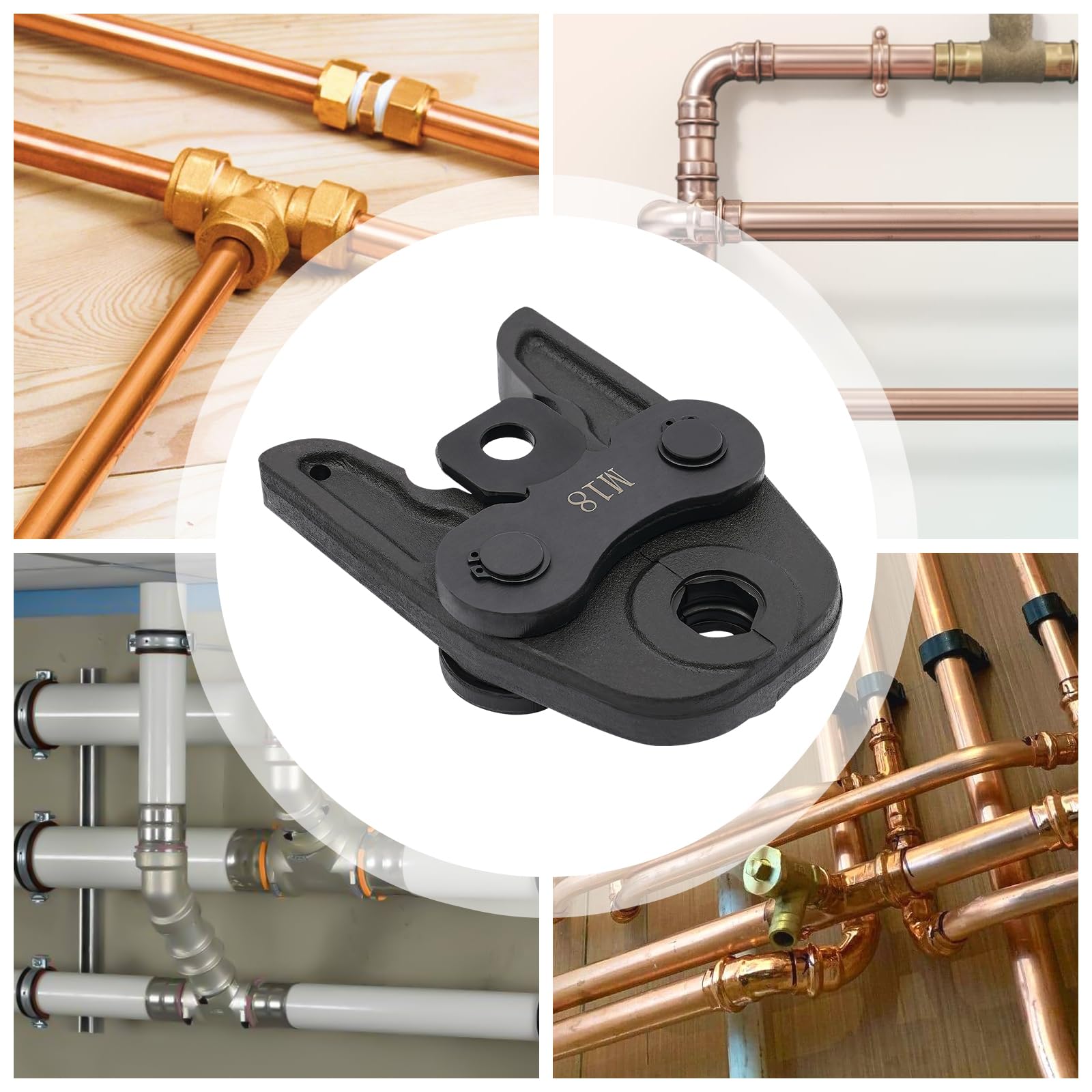 Alicates de presión M18 de 42CrMo negro, para tubo de cobre, tubo de acero inoxidable, tubo compuesto de aluminio