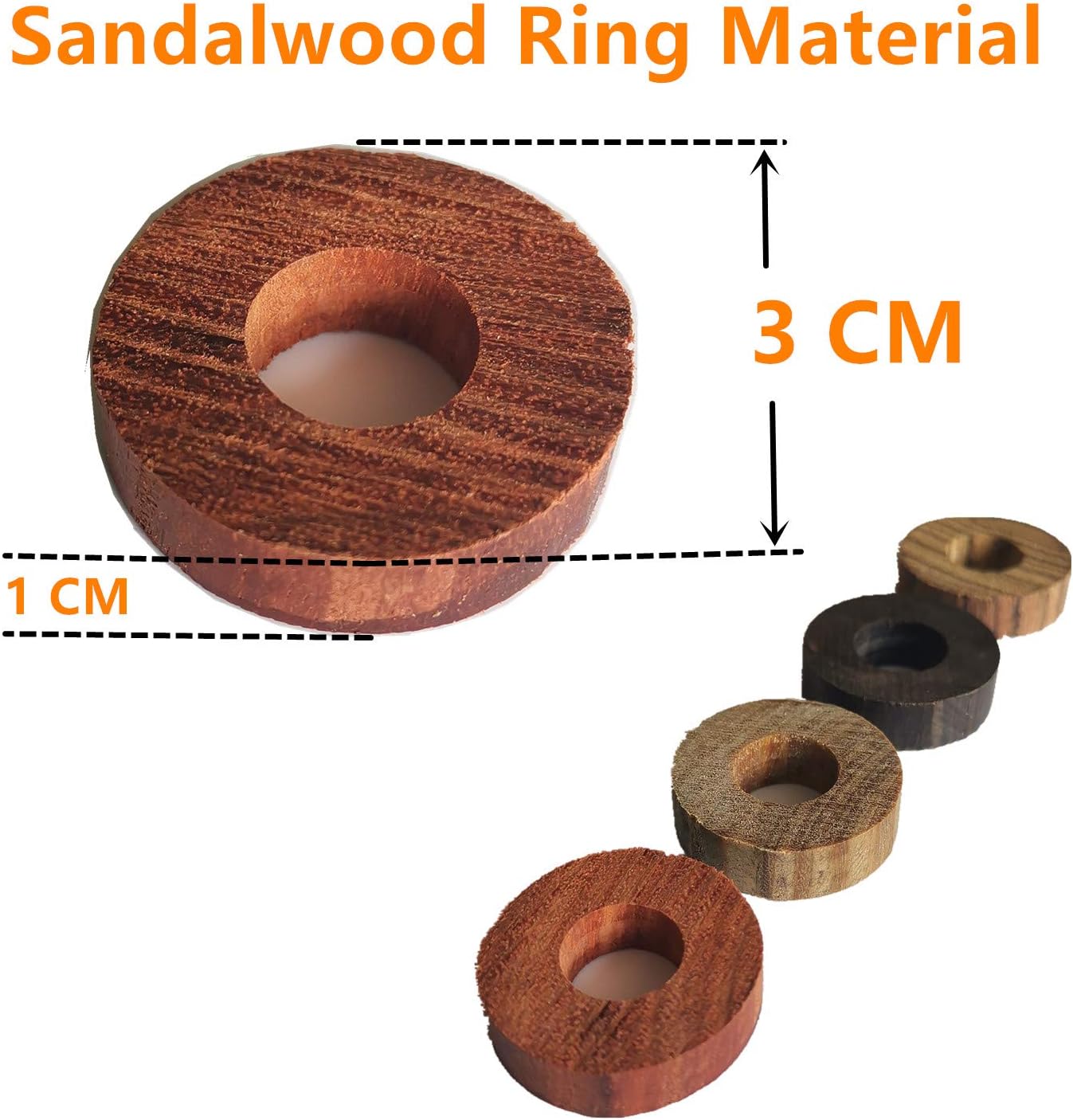 DEUXPER Rings Wood Blanks for Ring Jewelry Craft, Unfinished Wooden Ring Materials for DIY Resin Arts, 10 pcs
