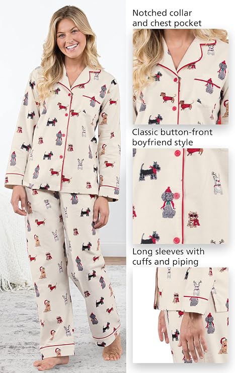 PajamaGram Pajamas For Women - Winter Pajamas For Women, Novelty Prints