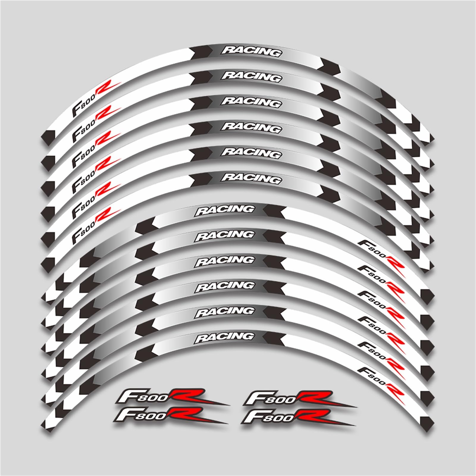 FGLFPXI Motorcycle Wheel Decals Waterproof Reflective Stickers Rim Stripes for F800R F 800R F800