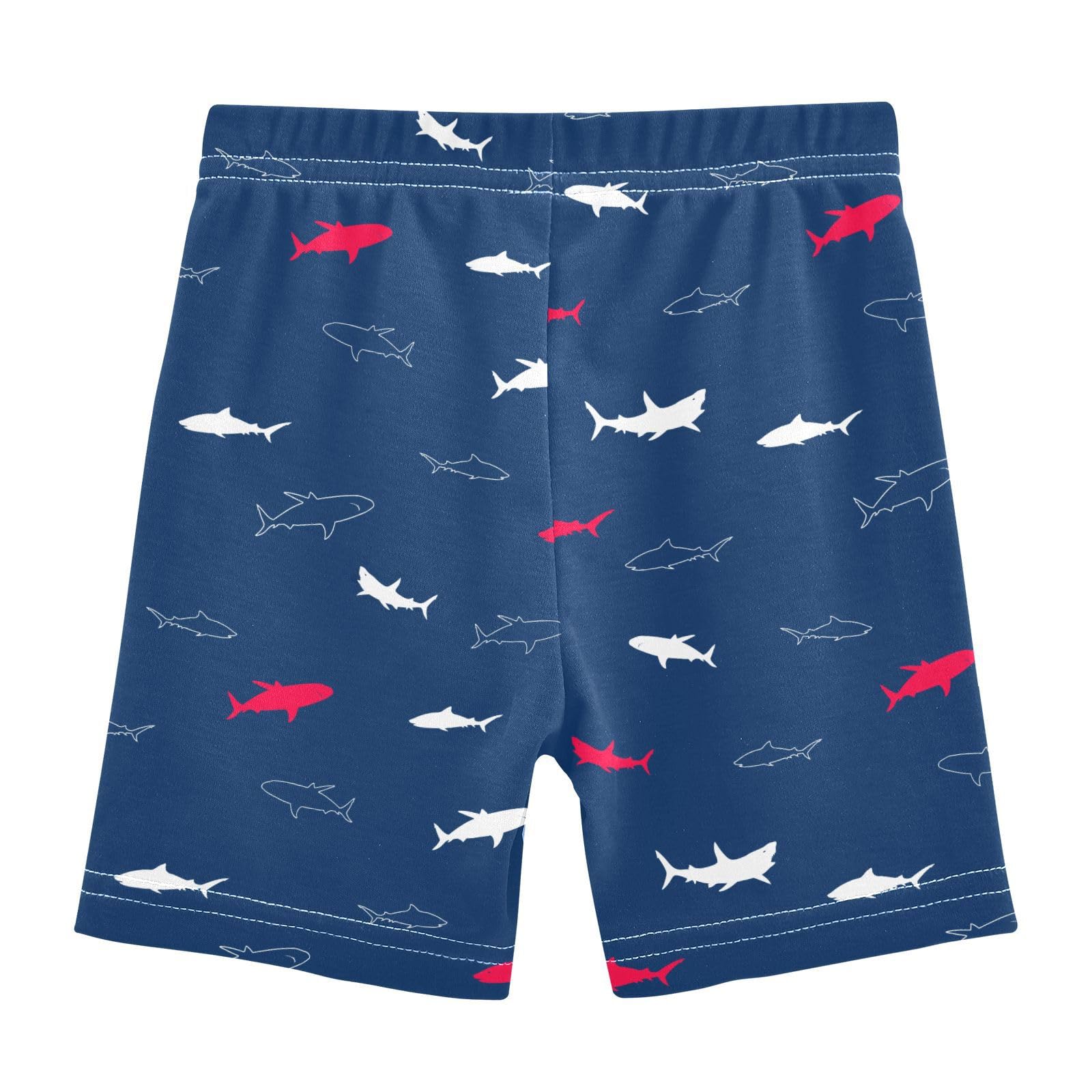 JHKKU Girls Shark Shorts Cotton Cartwheel Bike Kids Biker Under Dress Dance Short Girl Clothes 6T