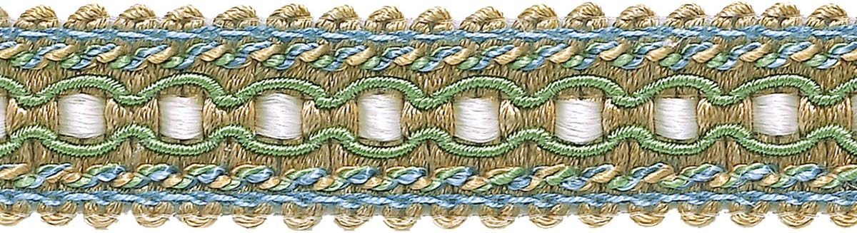 DÉCOPRO 1" (2.5cm) Wide Imperial Collection Decorative Gimp Braid Trim # 0125IG, Rustic #4975 (Light Gold, Beige and Yellow Gold) 27 Yard Package (82 ft/25m)