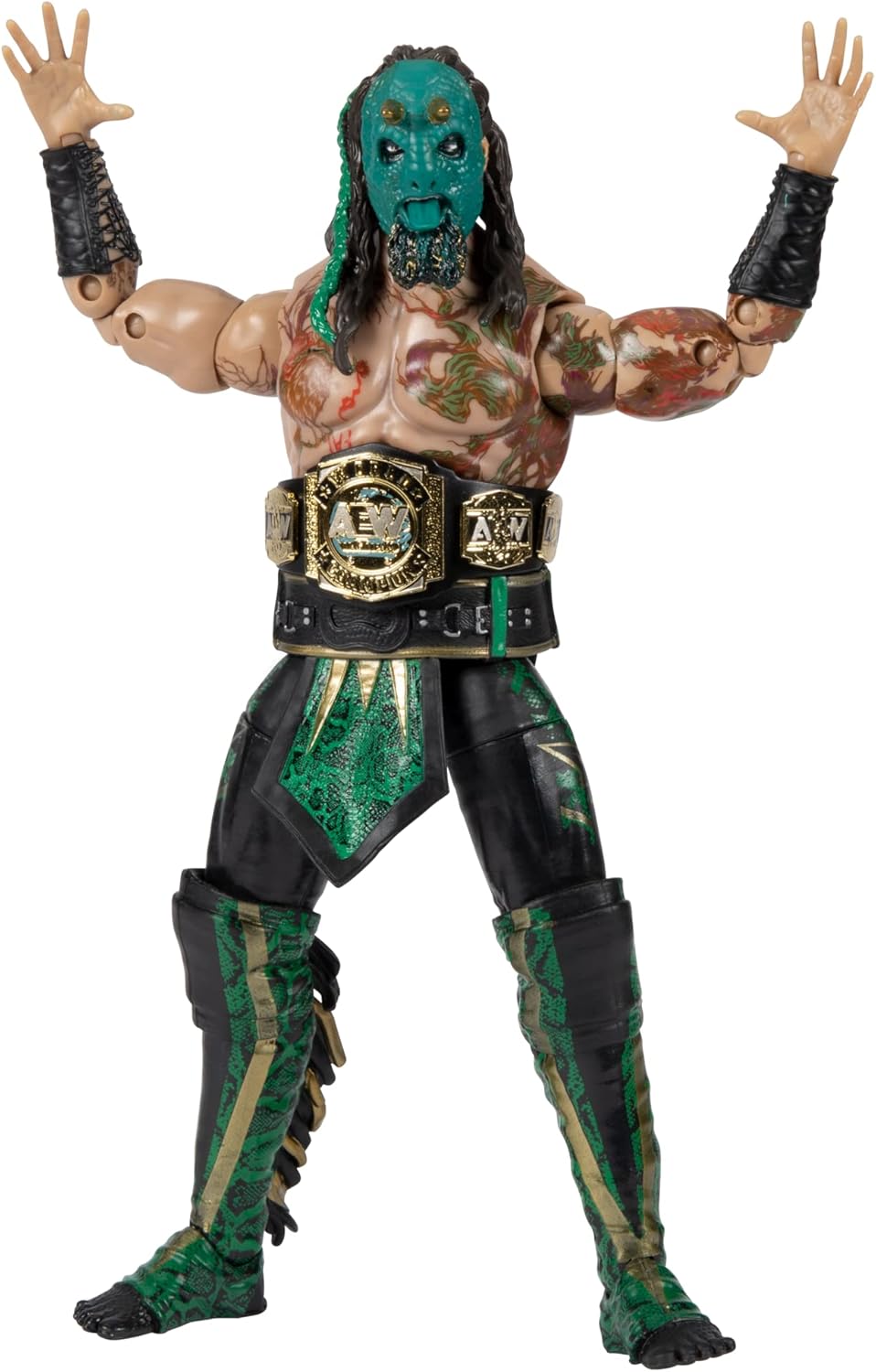 All Elite Wrestling UNRIVALED 2 Pack Jurassic Express - 6-Inch Luchasaurus and Jungle Boy Figures with Accessories - Amazon Exclusive