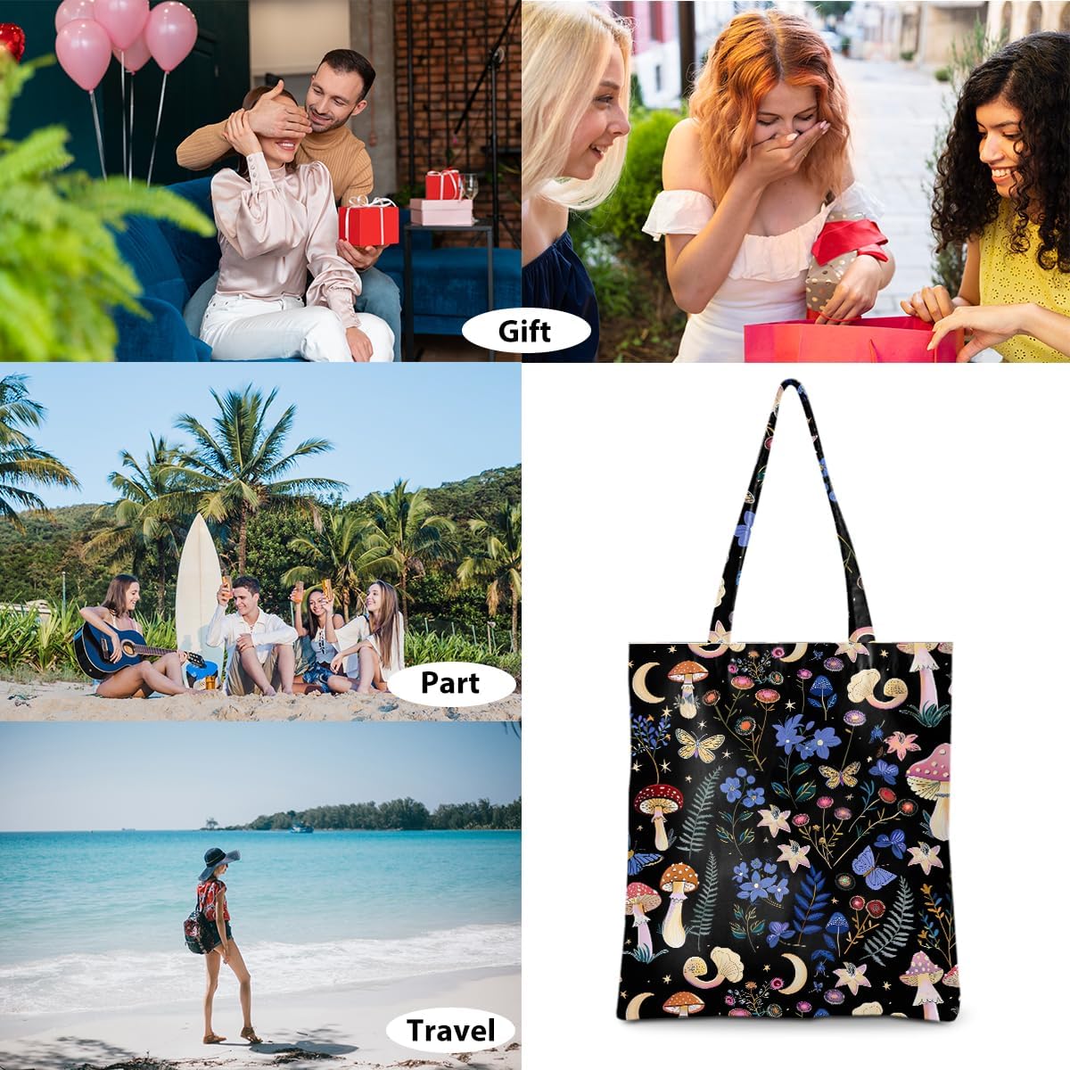 Christian, Cat, Dog, Book & Floral Designs for Shopping, Beach, Gym & Gifts,Reusable Tote Bags for Women - Image 6