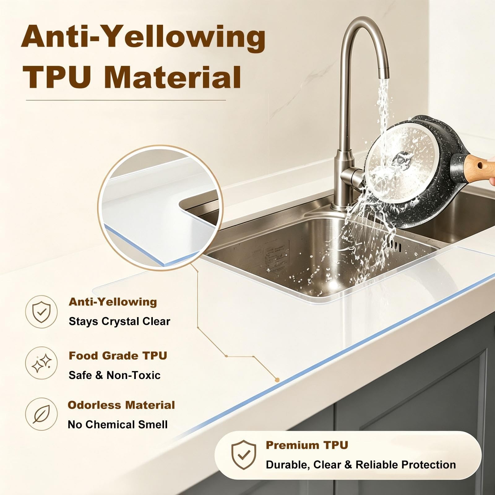 klebefolie transparent Tischschutzmatte selbstklebend TPU