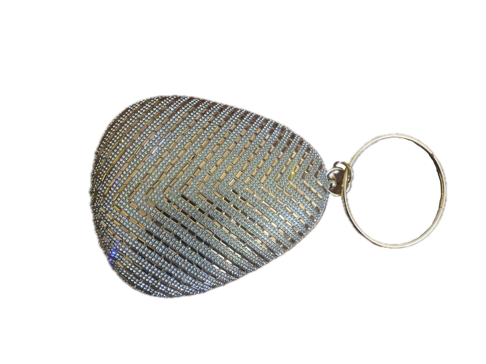 Sparkling Glitter Clutch Bag for Women & Girls | Stylish Strawberry Shape Evening Purse | Pleated Party, Wedding & Prom Handbag-image-7