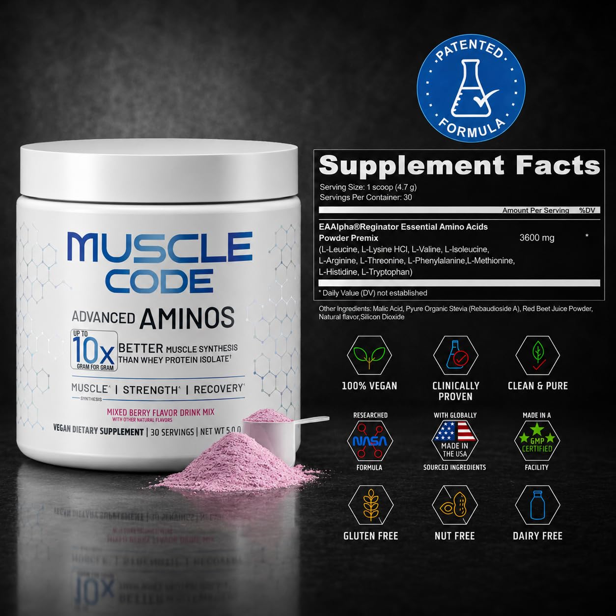 Amazon.com: NAUTILUS Muscle Code Essential Amino Acid Powder
